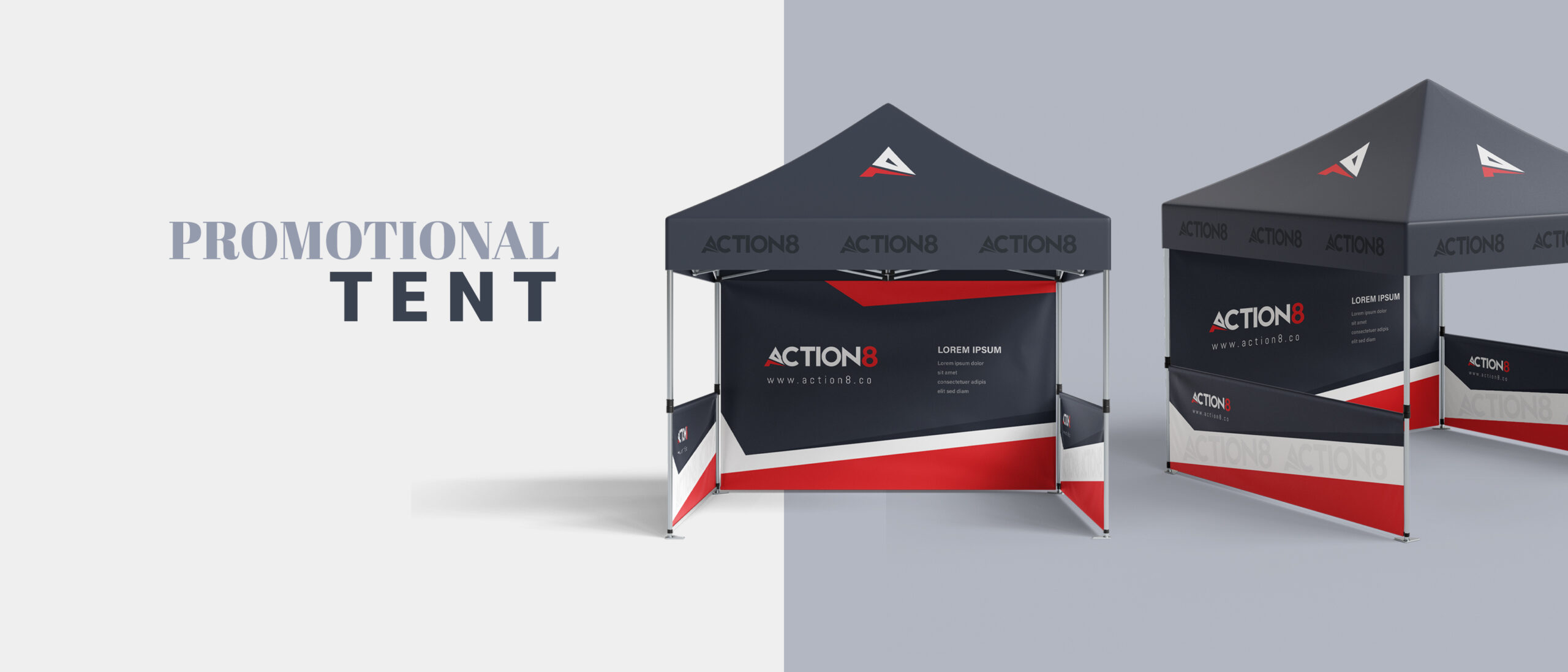 Website Header Slide Promotional Tent