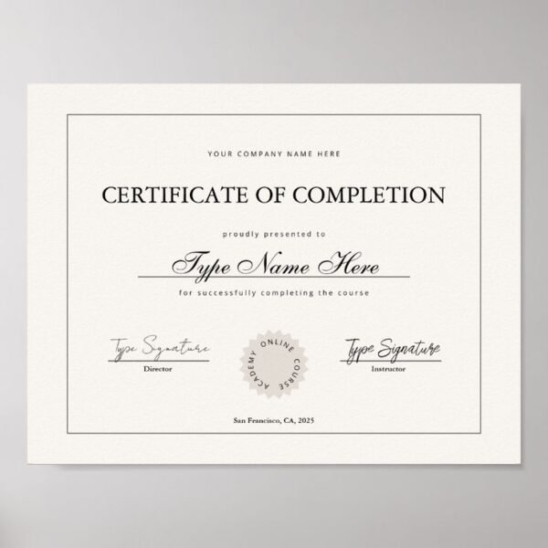 certificates