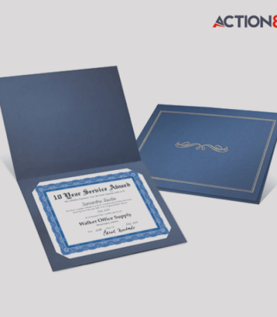 invitation card printing services in blue