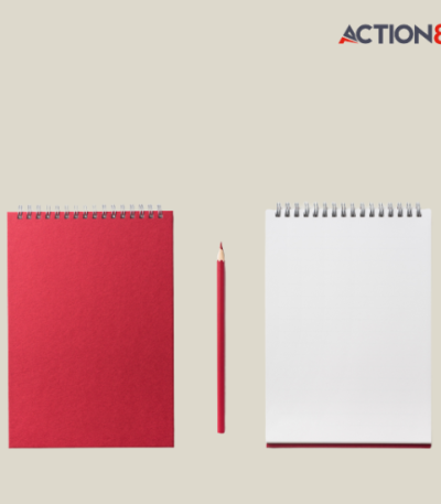 notepad plain pages with printed cover