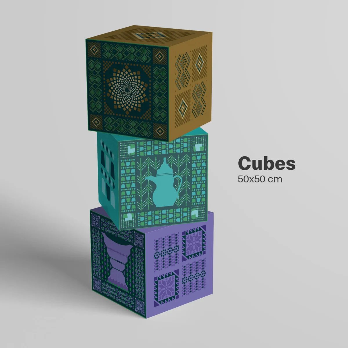 saudi national day cubes