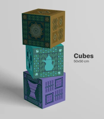 saudi national day cubes