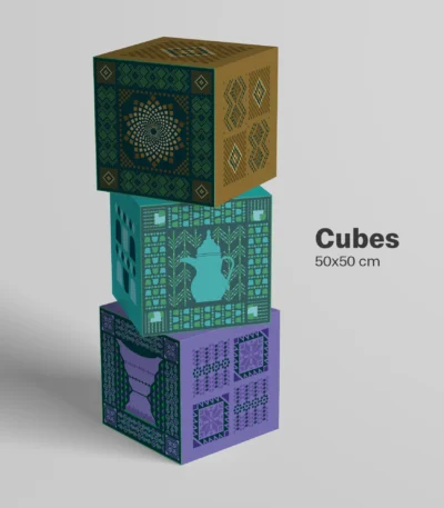 saudi national day cubes