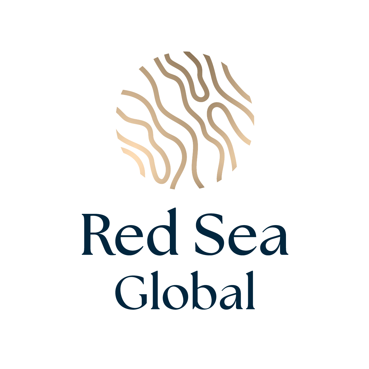 Logo of Red Sea Global featuring a wavy, circular design and text below.
